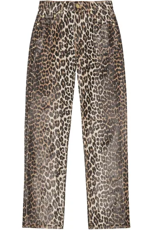 Ganni Leopard-print trousers