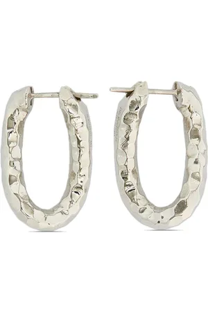 Jil Sander Hammered-effect hoop earrings