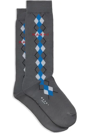 Marni Intarsia-knit logo socks