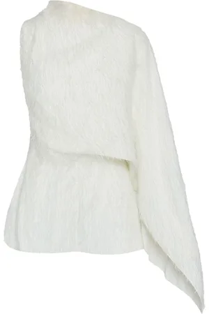 Oscar de la Renta Fringed fil-coup?? blouse