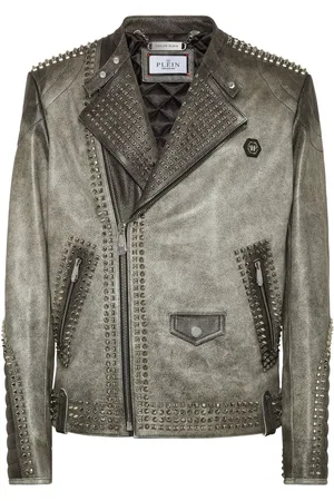 Philipp Plein Leather biker jacket