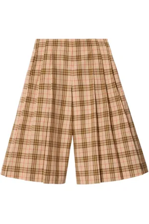 Burberry Check-print cotton culottes