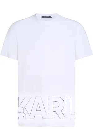 Karl Lagerfeld Metallic logo-print T-shirt