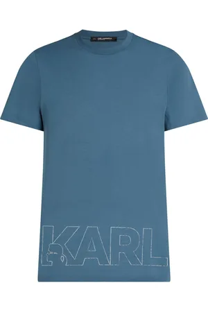 Karl Lagerfeld Metallic logo-print T-shirt
