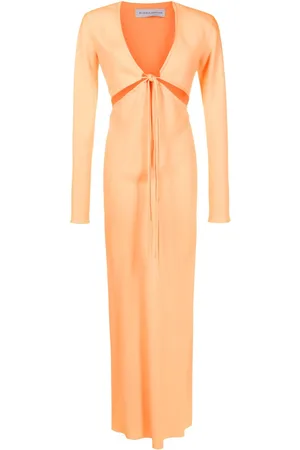 Gloria Coelho V-neck satin maxi dress
