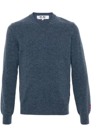 Comme des Garçons Heart-patch wool jumper
