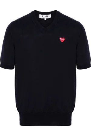 Comme des Garçons Heart-patch wool jumper