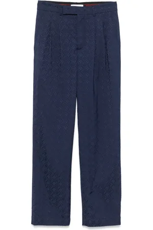 Marine Serre Moon Diamond-jacquard trousers