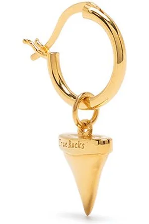TRUE ROCKS Single shark tooth hoop earring