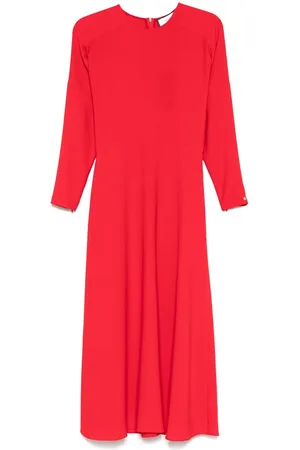 NISSA A-line crepe mid dress