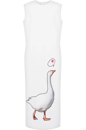 Moschino Goose-motif midi dress