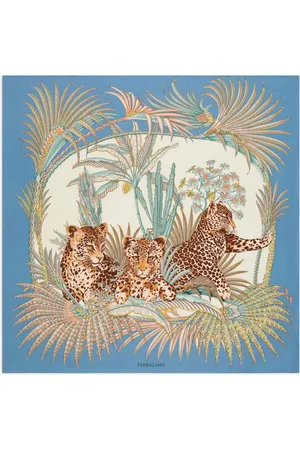 Salvatore Ferragamo Leopard print silk scarf
