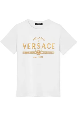 VERSACE Glitter-logo T-shirt