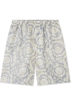 VERSACE Barocco-print silk bermuda shorts