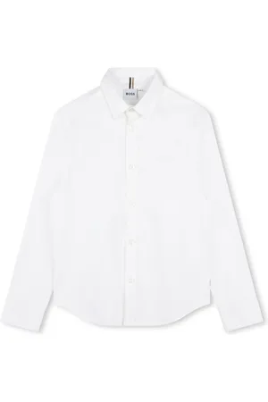 HUGO BOSS Logo-embroidered cotton shirt