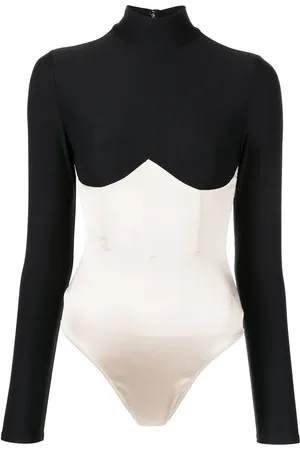 FLEUR DU MAL Mock neck long-sleeve bodysuit