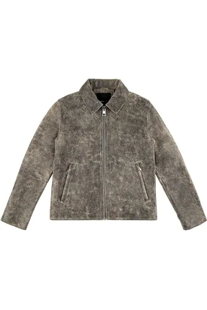 Purple Brand Wordmark leather jacket