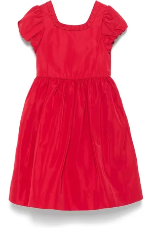 Ralph Lauren Pleated-trim faille dress