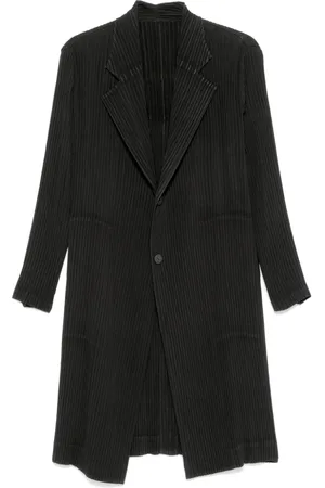 Issey Miyake Hatching Pleats coat