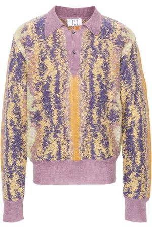 Winnie NY Intarsia-knit brushed sweatshirt