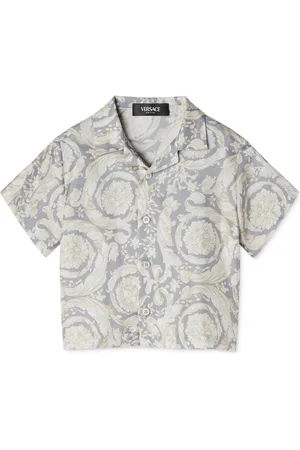 VERSACE Barocco-print silk shirt