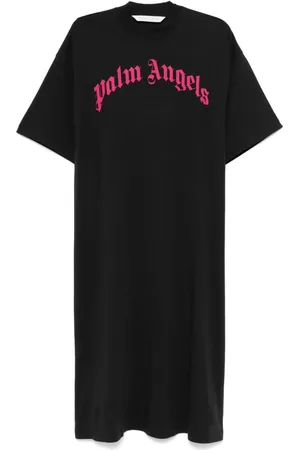 Palm Angels Curved-logo maxi dress