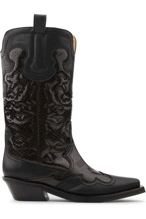 Ganni Western-style embroidered boots