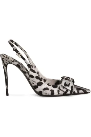 Dolce & Gabbana 105mm leopard-print slingback pumps