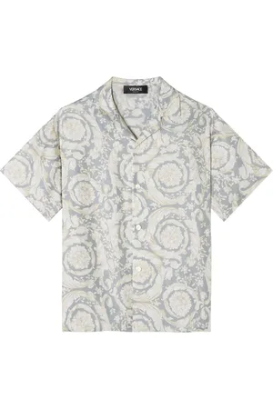 VERSACE Barocco-print silk shirt