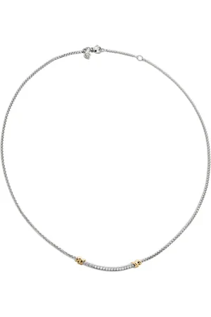 David Yurman Sterling Petite Helena Wrap Station diamond necklace (29mm)