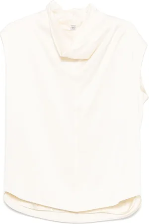 Totême Sleeveless funnel-neck blouse