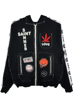 SAINT MXXXXXX X A LOVE MOVEMENT logo-print hoodie