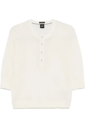 HUGO BOSS Henley-neck sweater