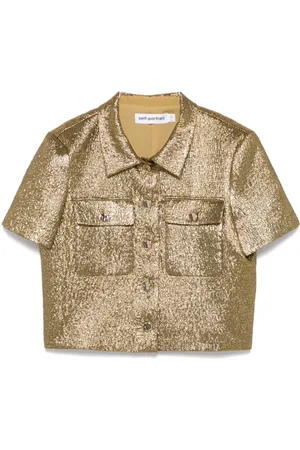 Self-Portrait Metallic jacquard shirt