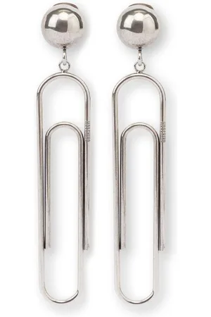 Moschino Pin-shape drop earrings