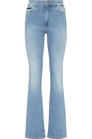 Philipp Plein Logo-appliqu??d flared jeans