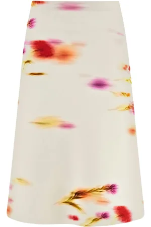 Salvatore Ferragamo Blossom-print skirt