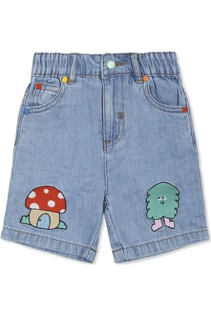 Stella McCartney Embroidered denim shorts