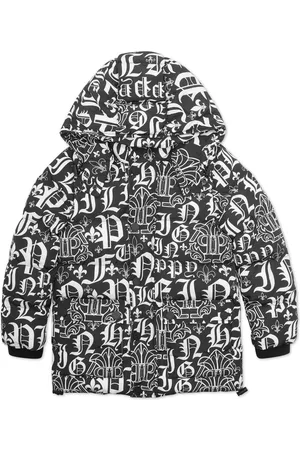 Philipp Plein Logo-print puffer jacket