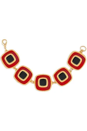 Susan Caplan 1990s enamel link bracelet