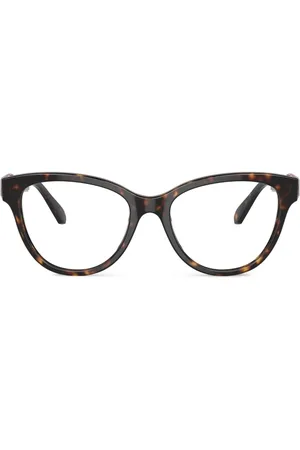 Swarovski Tortoiseshell-effect cat-eye frame glasses