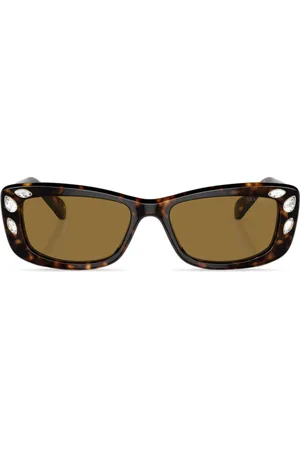 Swarovski Crystal-embellished rectangle-frame sunglasses