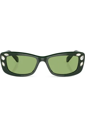 Swarovski Crystal-embellished rectangle-frame sunglasses