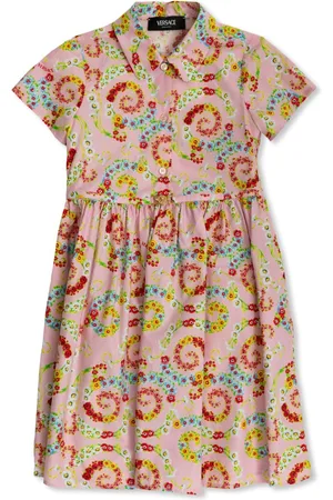VERSACE Floral Swirl shirt dress