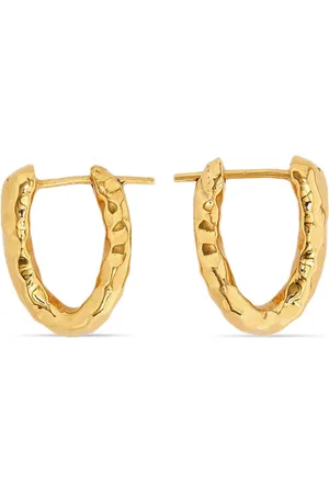 Jil Sander Hammered hoop earrings