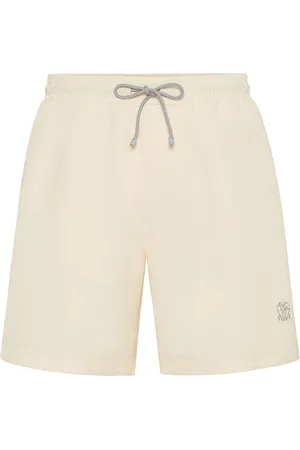 Brunello Cucinelli Logo-print swim shorts