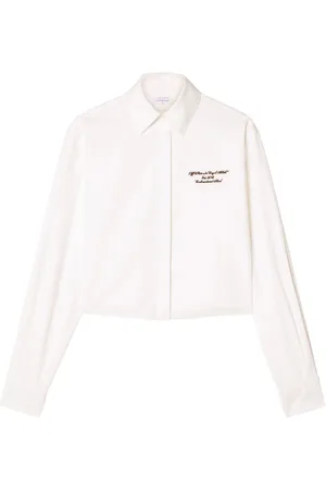 OFF-WHITE Embroidered poplin shirt
