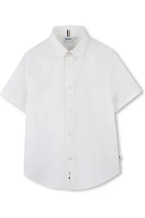 HUGO BOSS Logo-embroidered cotton shirt