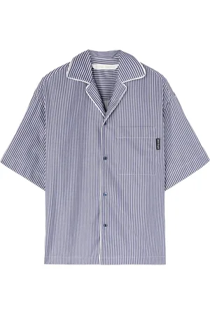 Palm Angels Logo-print striped shirt