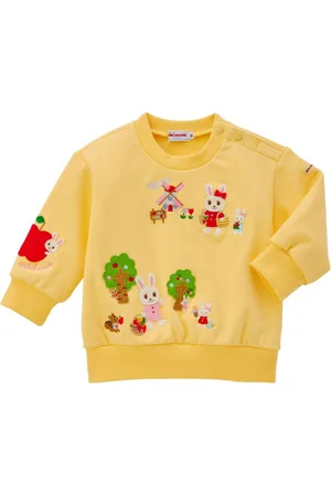 Miki House Rabbit-patch sweatshirt
